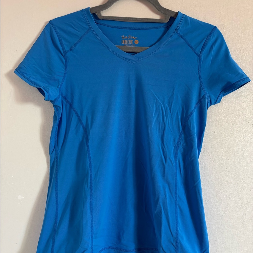 Lilly Pulitzer Bright Blue V-Neck Tee